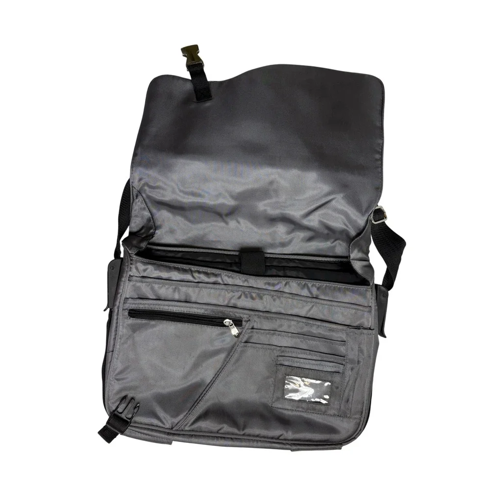 DELL Messenger Bag‎ Men's OS Gray Laptop Briefcase Tech Commuter Utility